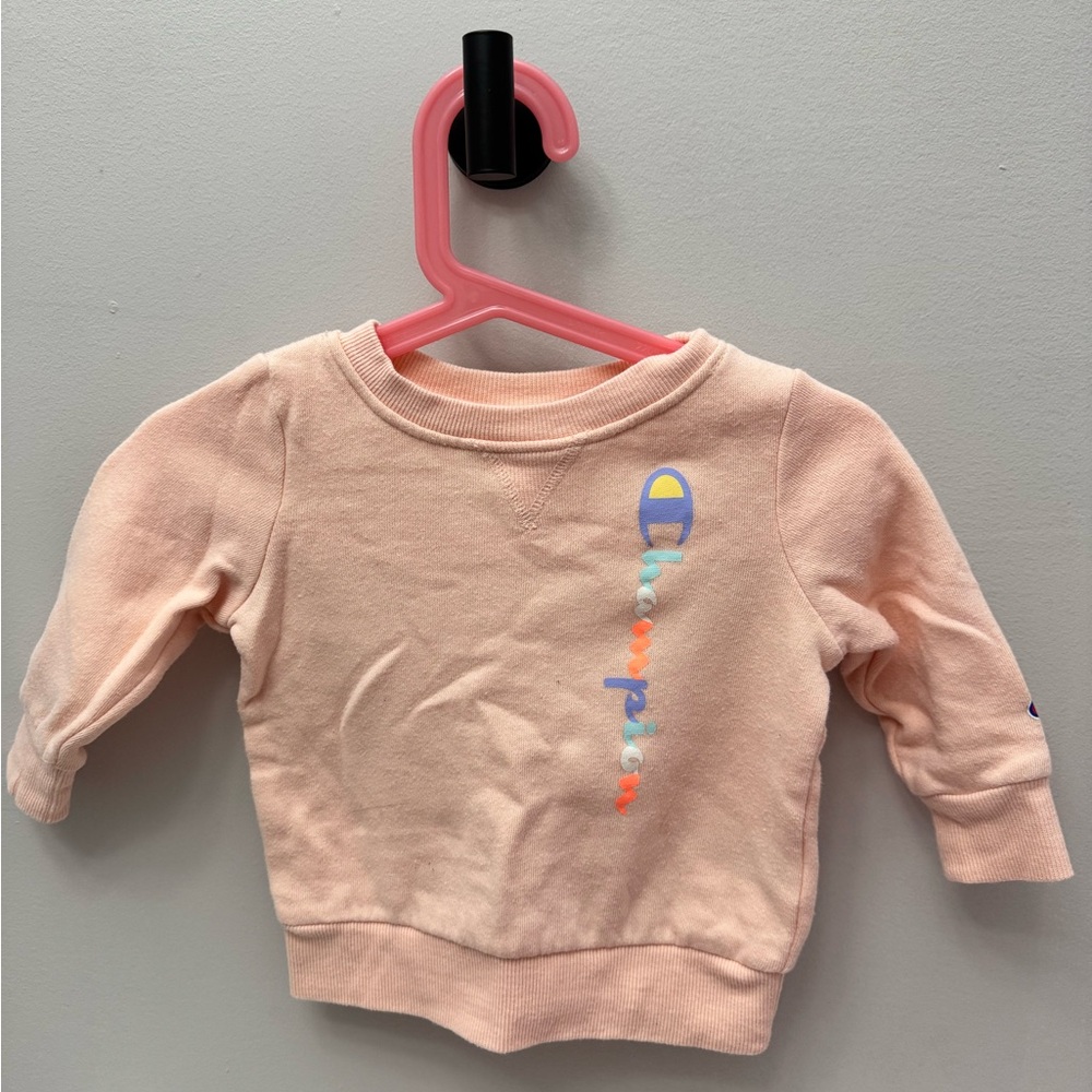 Infant Peach Champion Logo Sweater